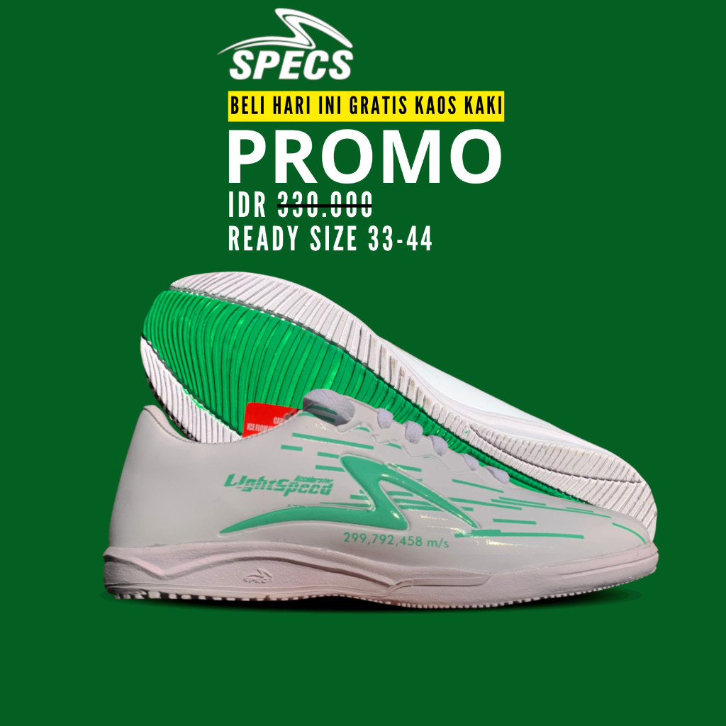 PROMO: Cod Sepatu Futsal Anak & Dewasa Specs LightSped Reborn Grade Original Terbaru Unisex Dewasa B
