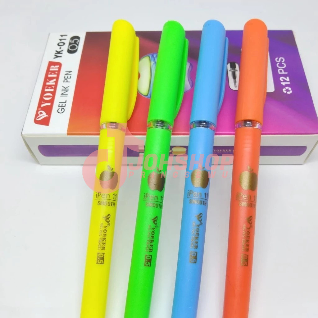 YOEKER YK-011 GEL INK PEN 0.5 1 kotak 12pcs