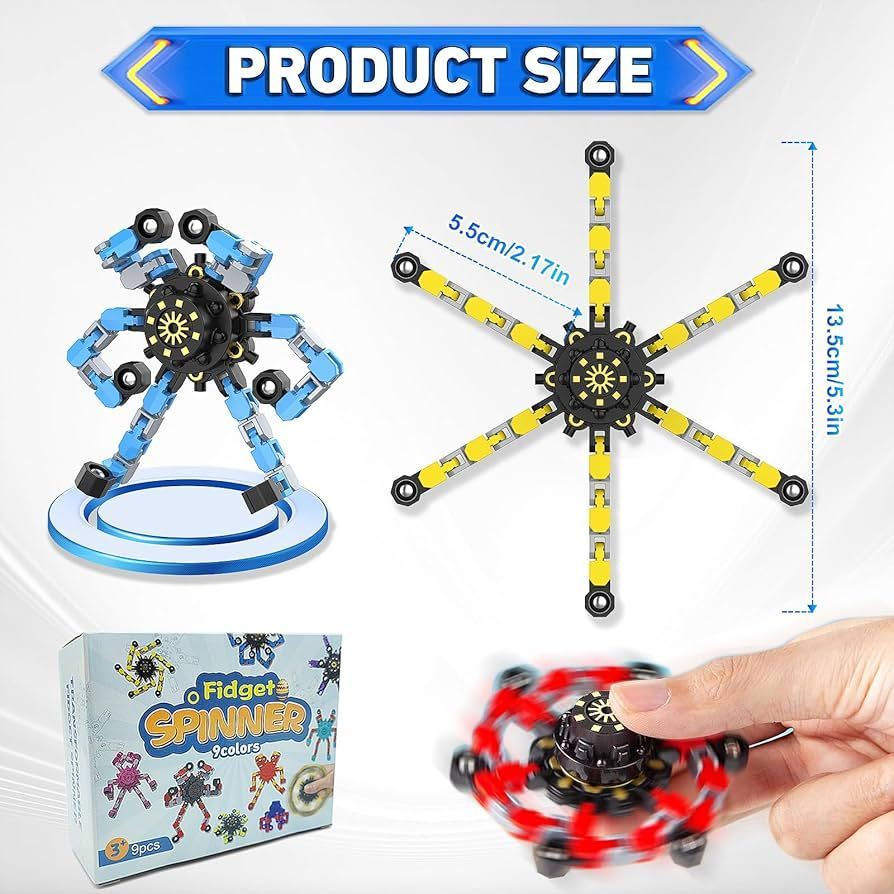 Fidget Spinner Robot Penghilang Stres /gasing spiner transformer keren mainan anak laki