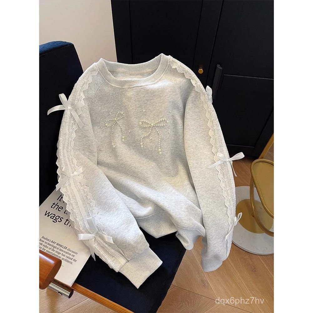 Atasan Wanita Trendy dengan Pita Manik-Manik dan Renda Patchwork Serbaguna