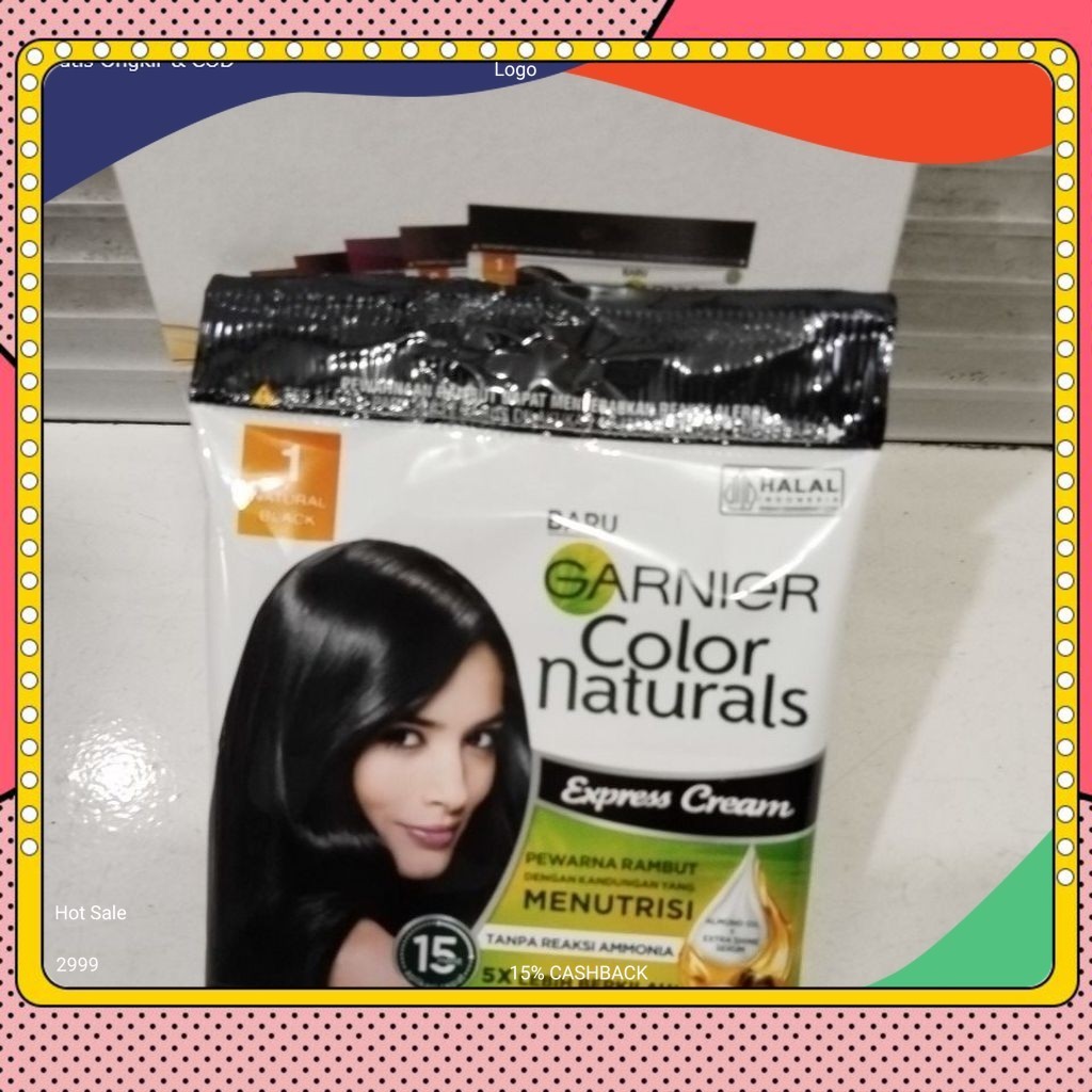 garnier pewarna rambut hitam