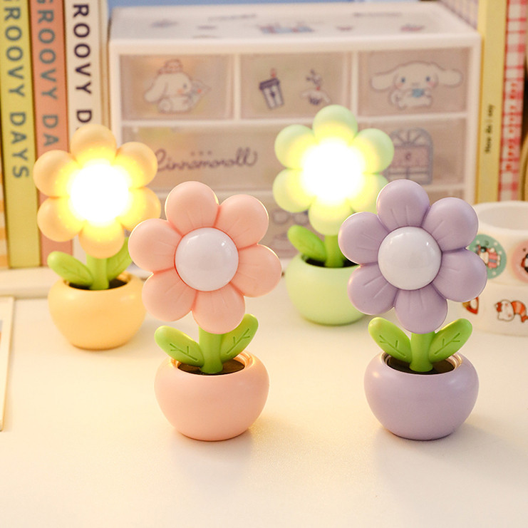 L6468 Lampu Meja Motif Bunga / Aksesoris Kamar Tidur Model Bunga / Lampu Tidur Mini Aesthetic / Lamp