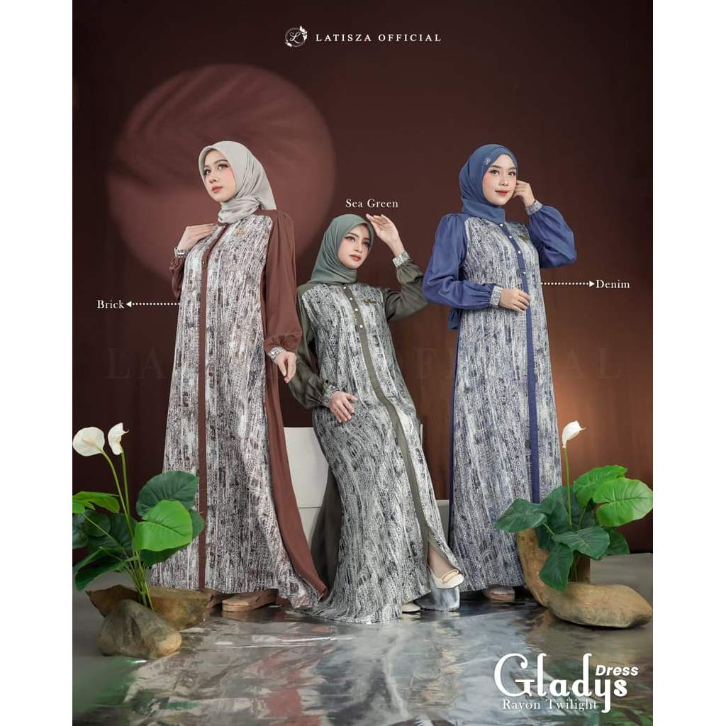 Gladys dress by Latisza (gamis rayon premium)