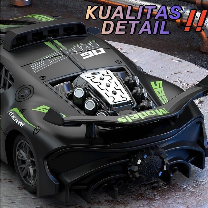KUGOO Mobil Balap Remote Control Mainan Mobil RC Drift 118 2WD Kecepatan Tinggi Mobil Mainan Anak La