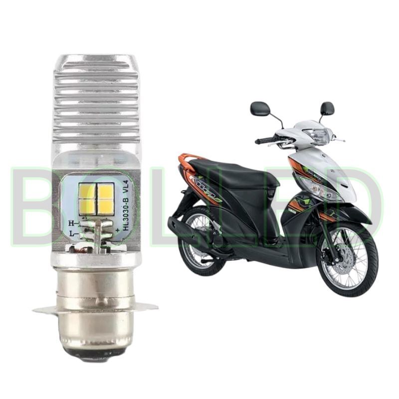 1pcs Lampu depan LED H6 6 Mata Putih terang motor Yamaha Mio J BLD