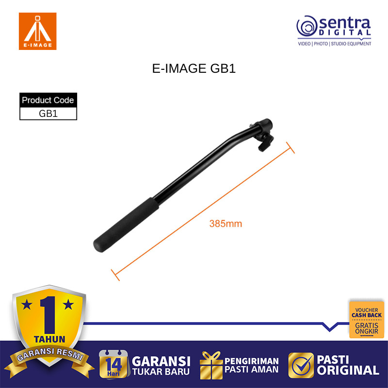 E-IMAGE GB1 Pan Bar Handle Teleskopik untuk Head Tripod Video GH03 GH04 Pegangan Pan Kamera Ringan X