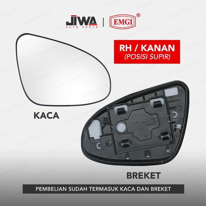 Jiwa Auto x EMGI Kaca Spion Refill - Mobil Calya / Sigra / Vios / Limo Cermin Kaca Cembung Mobil - K