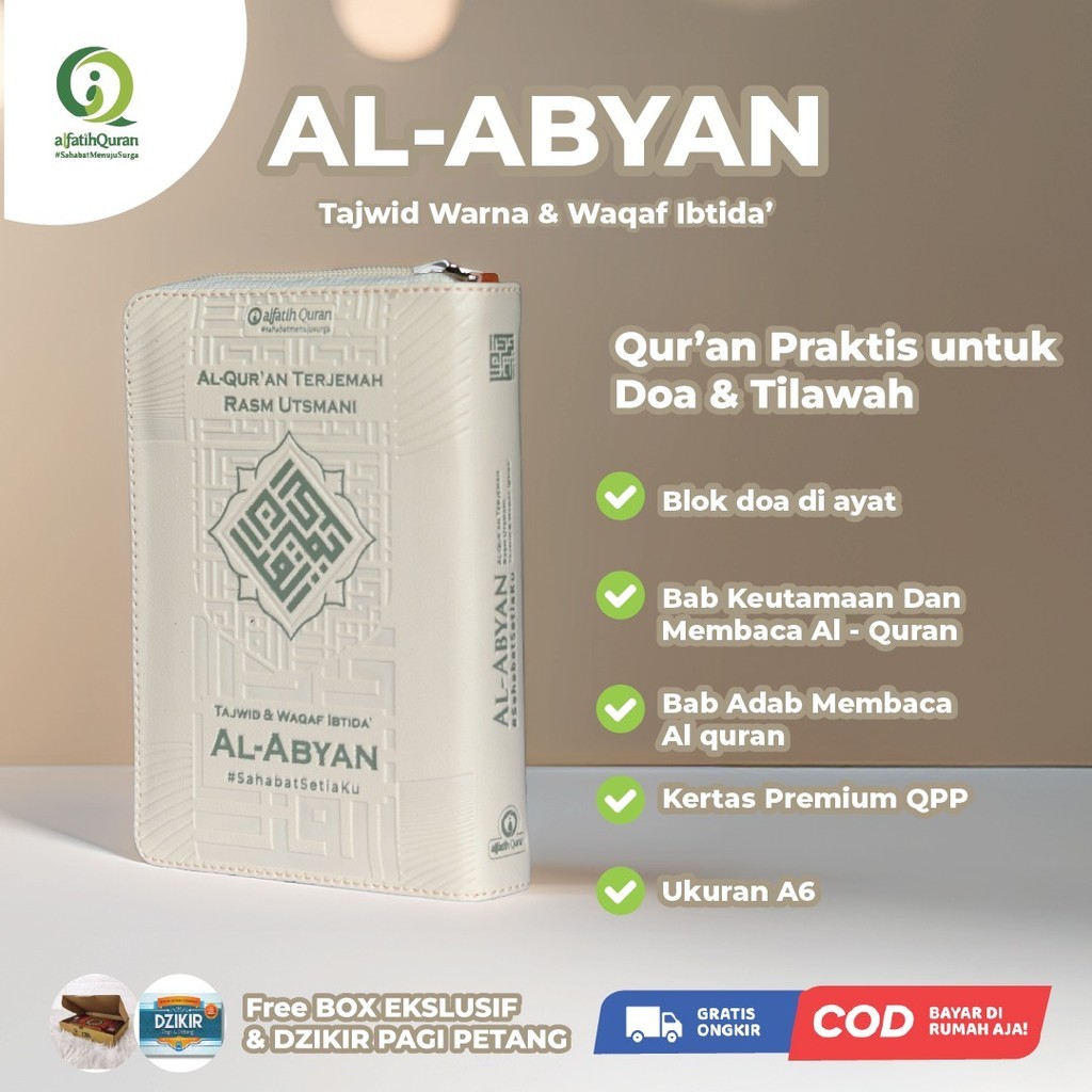 Al-Quran Terjemah Tematik Tajwid Warna Rasm Utsmani Waqof Ibtida AL ABYAN Jaket A6