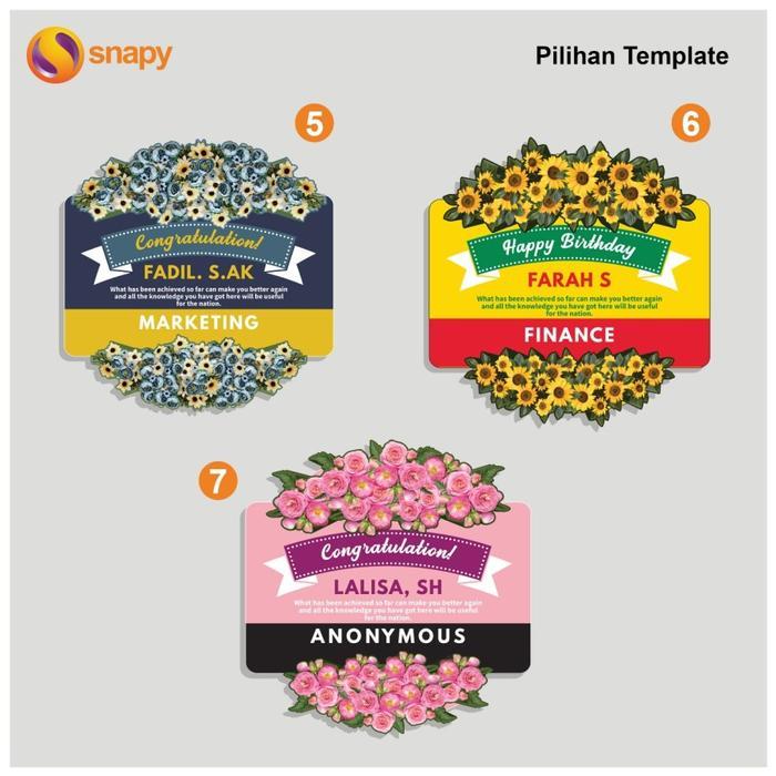 Promo PAPAN UCAPAN KARANGAN BUNGA MINI WEDDING MENINGGAL ULANG TAHUN ANNIVERSARY WISUDA Kado - 1Terl