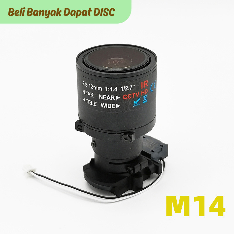TTN 40MP 4X Zoom Manual Focus 2812mm 127 1080P M14 Mount Varifocal Fixed Iris IR HD Lens With IRCUT 