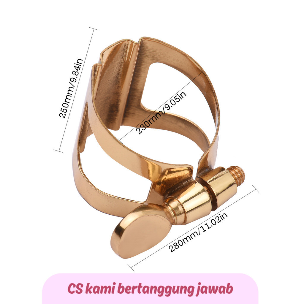 SS Single Screw Adjustment Saxophone Ligature Compact Durable Ligature for Soprano Saxophone