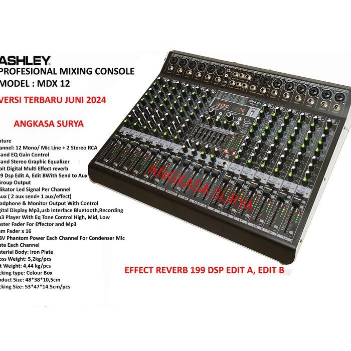 Mixer ASHLEY MDX 12 ORIGINAL / Mixer Ashley MDX12 , 12 Channel