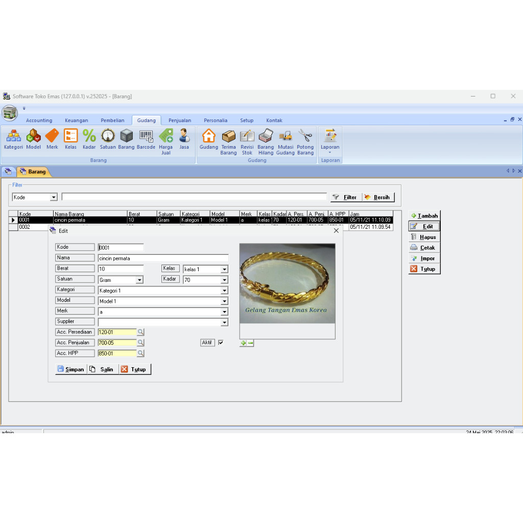 Software Toko Perhiasan | Software Toko Emas | Berlian