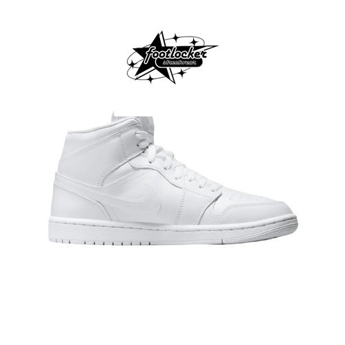Sneakers Nike Air Jordan 1 Mid Triple White  Original   Unisex