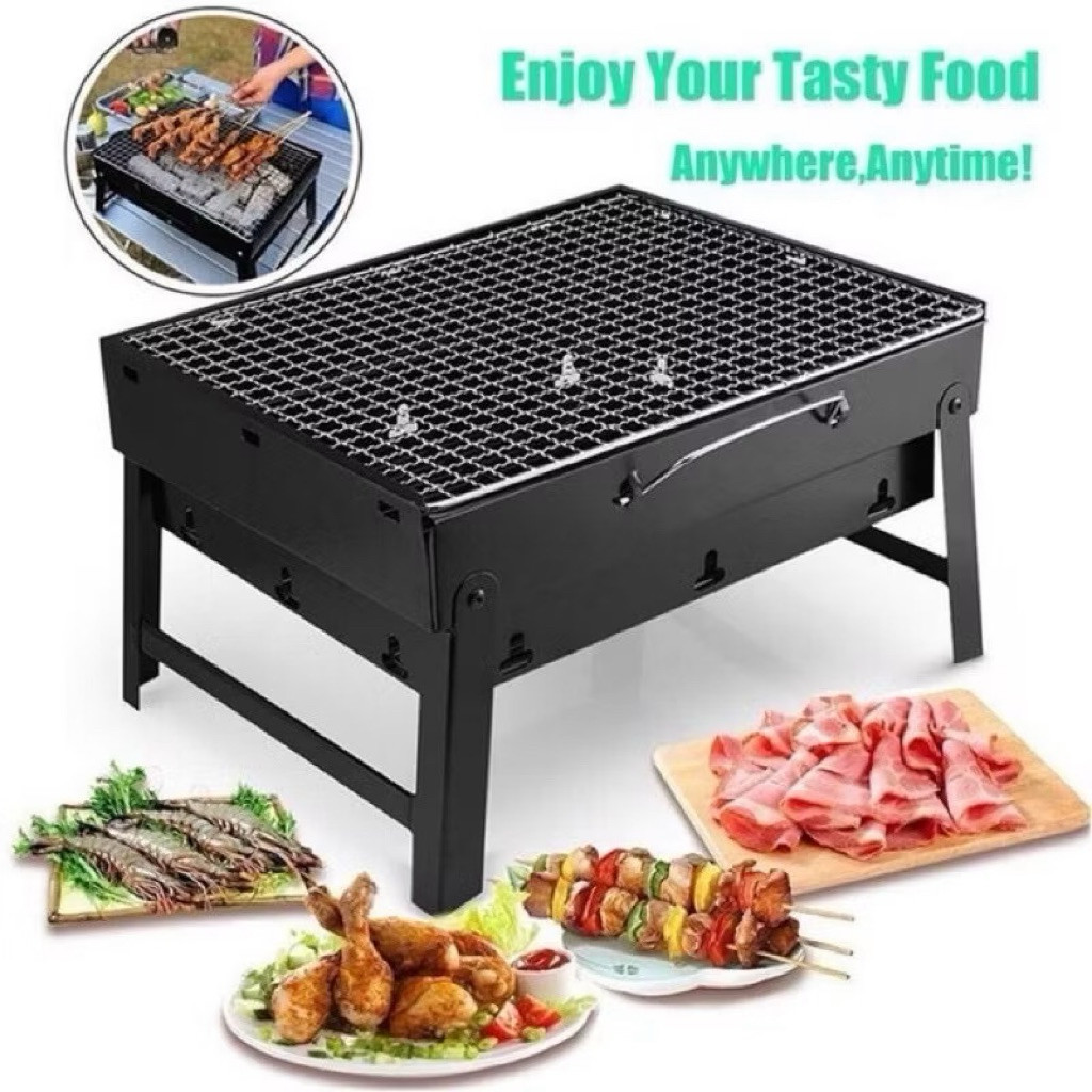 Pemanggang Serbaguna Barbeque Bakaran Portable Arang Panggangan Portabel Sate Grill Bbq Ikan Ayam Le