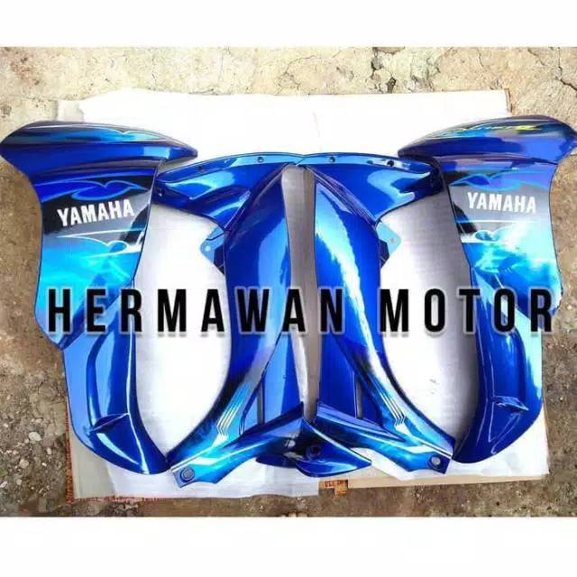 Cover Body Sayap luar dalem Yamaha jupiter Z burhna/warna biru plus list Terlaris