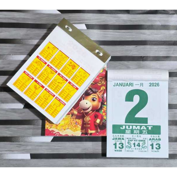 PTS Kalender harian sobek TH lokal ukuran medium/sedang tahun 2026 tanggalan harian sobek 2026