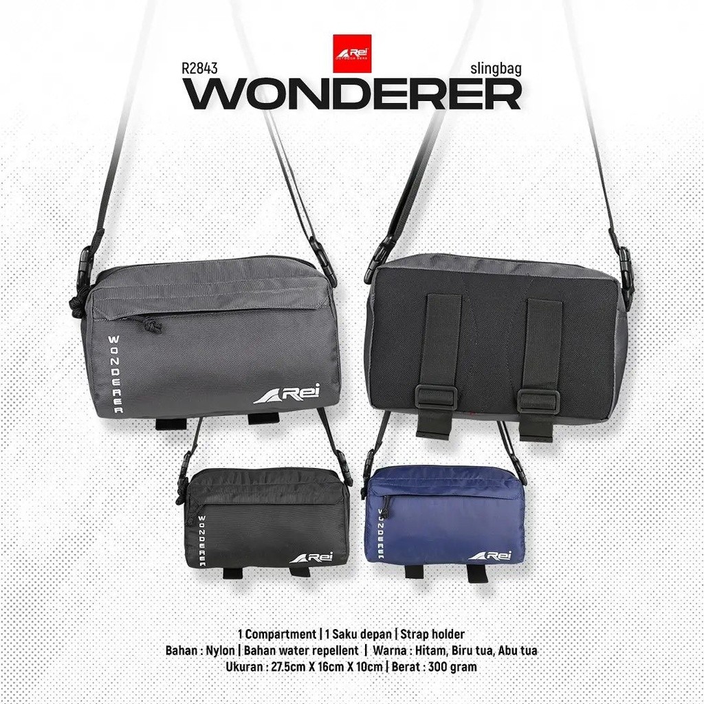KINGSHOP Tas Selempang Pria Wonderer Arei Outdoorgear Tas Gym Rei