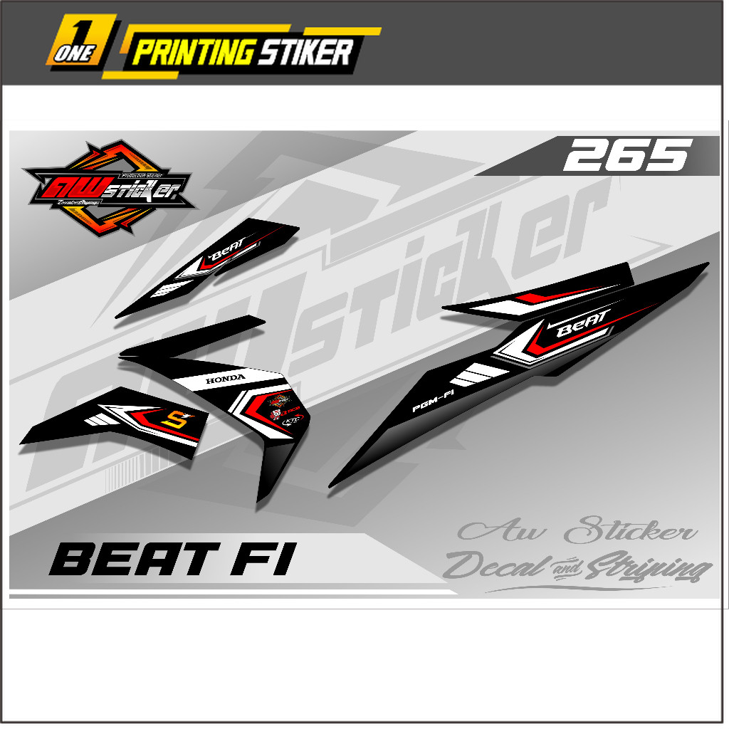 Striping Beat Fi 2017-2019 Sticker Striping Variasi Beat