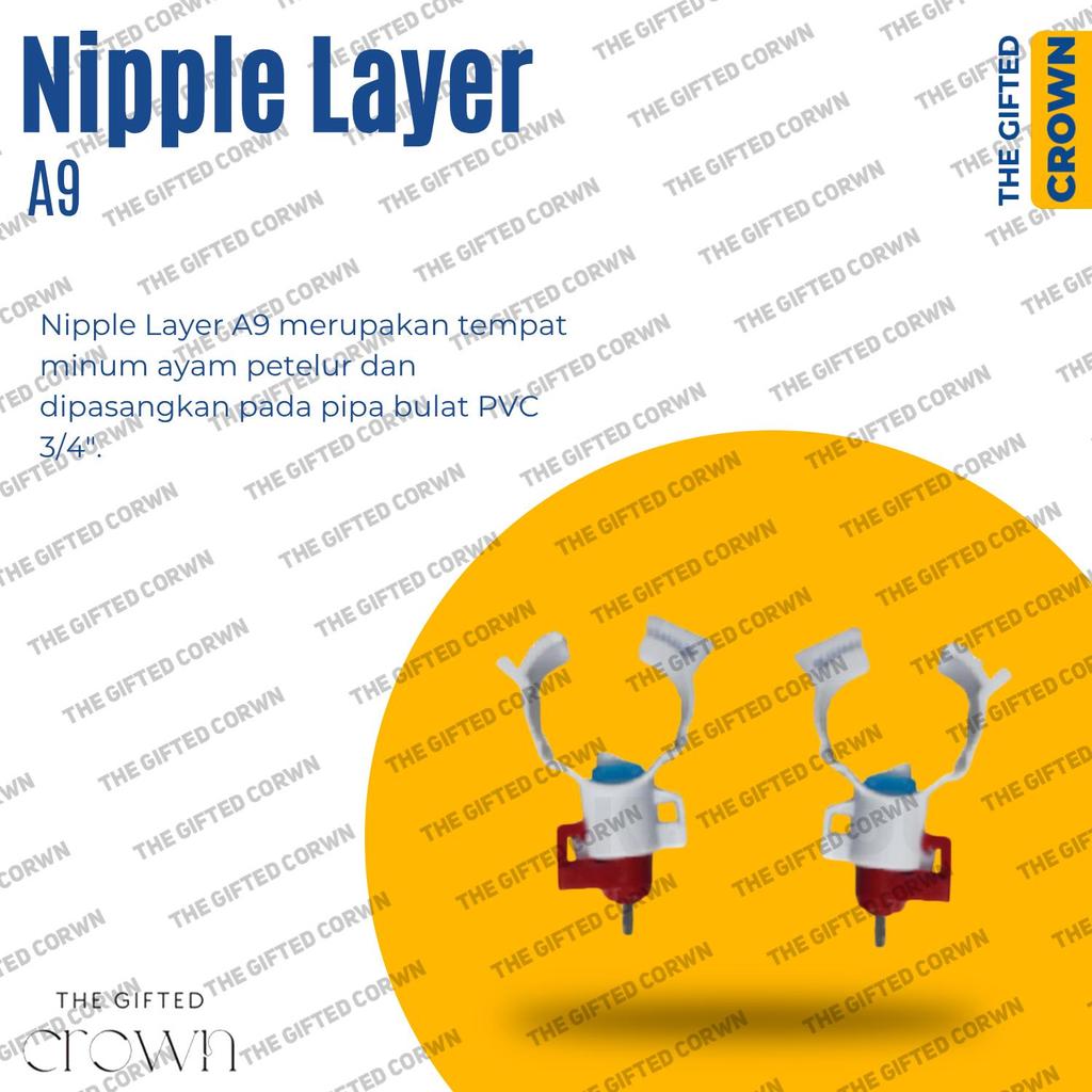 500 Pcs Nipple Drinker Layer Peterlur / Tempat Minum Ayam Peterlur / Nipel A9 / Nepel Ayam Broiler, 