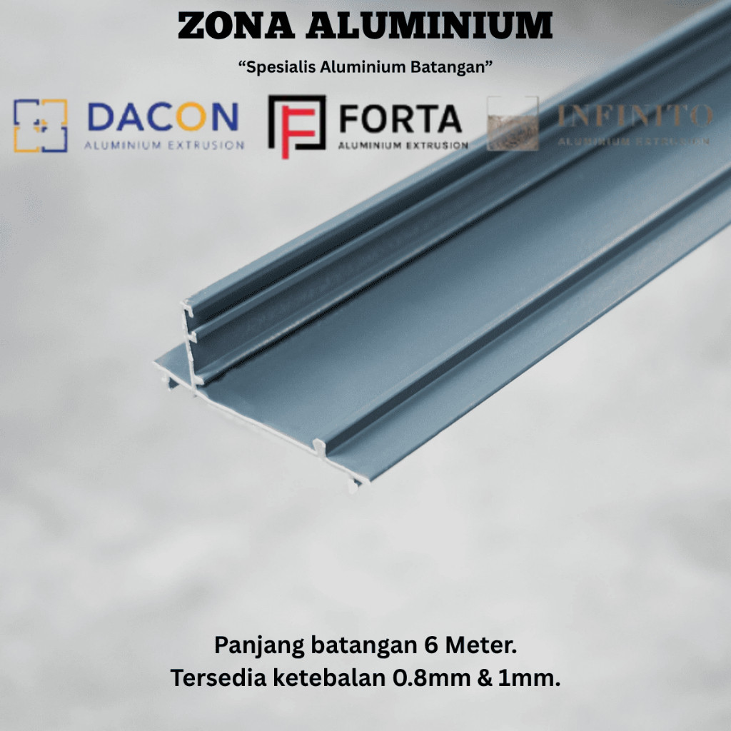 DACON FORTA INFINITO Aluminium Batangan 53191 Tutup Kusen Jendela untuk Casement Window