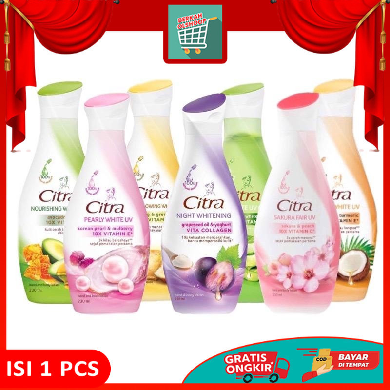 CITRA HAND BODY 210 GR | CITRA BODY LOTION 110 GR | CITRA PEARLY GLOW UV | HAZELINE MUTIARA ISI 1