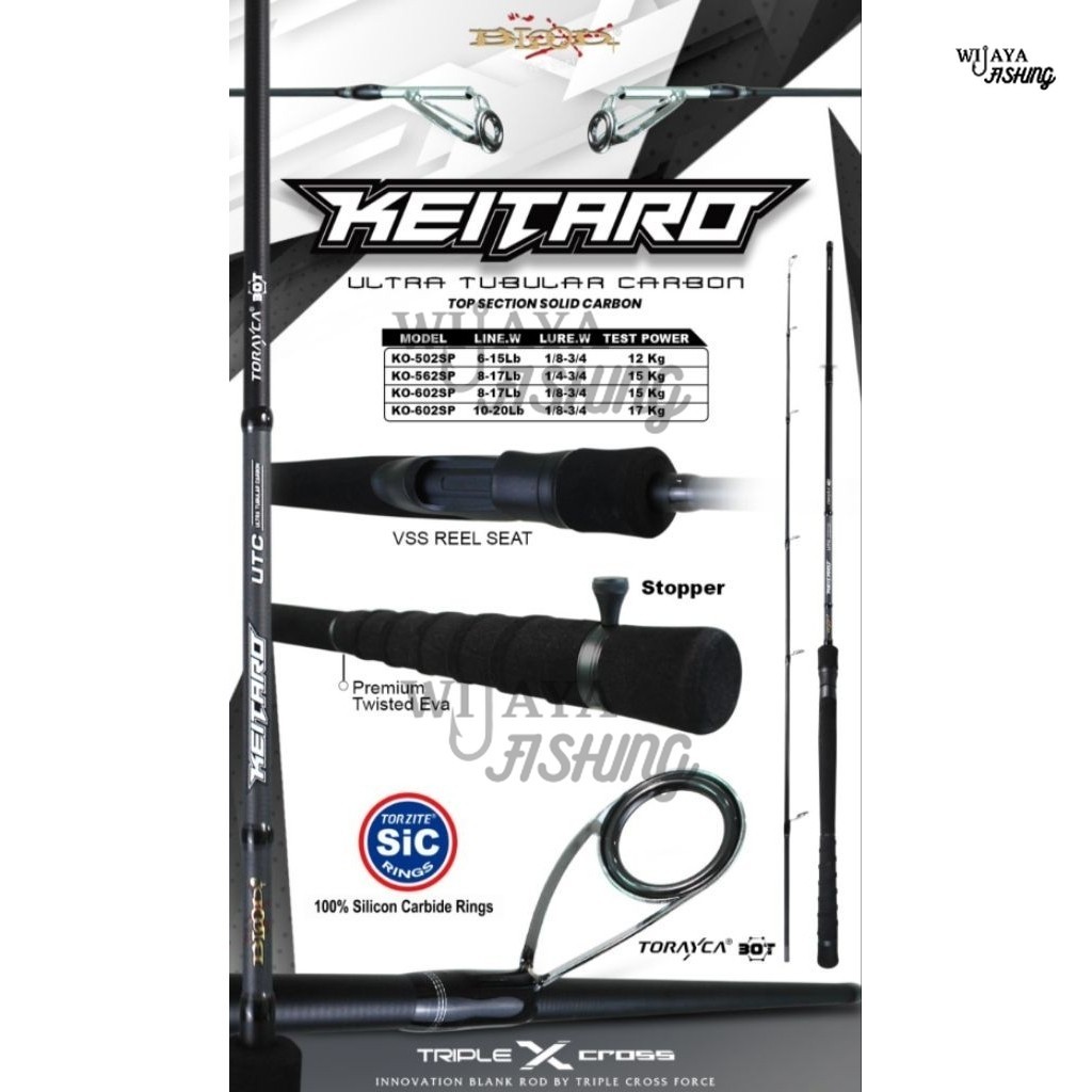 WF Joran Pancing BLOOD Keitaro Ultra Tubular Carbon Solid Tip Wijaya Fishing