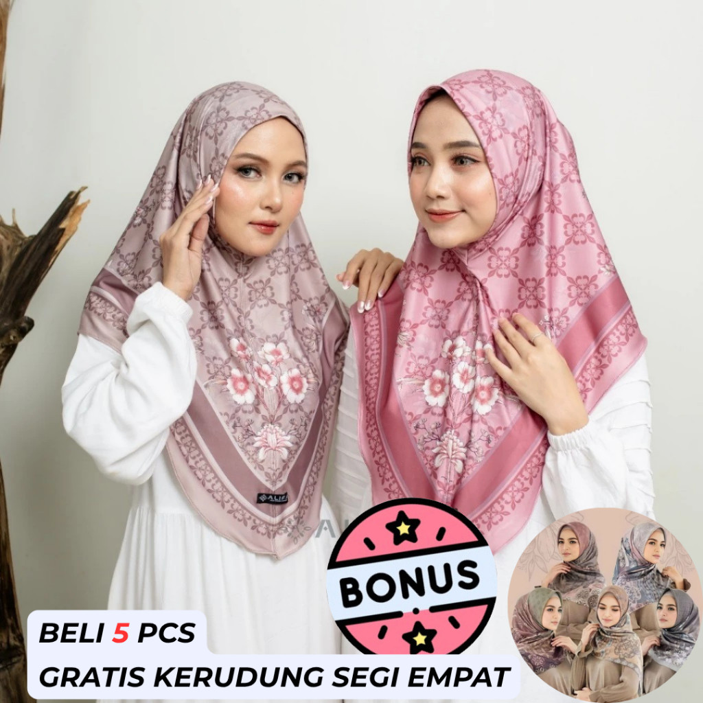 Hijab Bergo Instan Daily Motif Jilbab Instan Motif Sublim Printing Kekinian