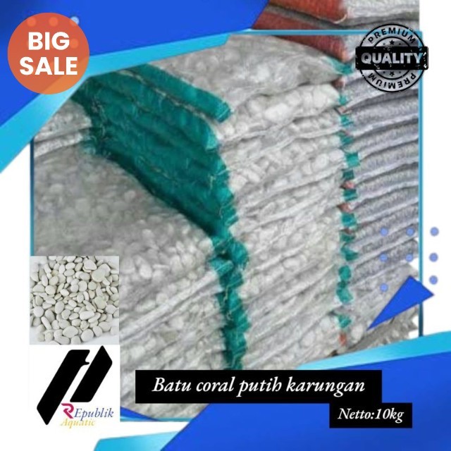 Batu coral putih karungan / batu coral putih / batu hiasan / batu coral / batu hiasan aquarium
