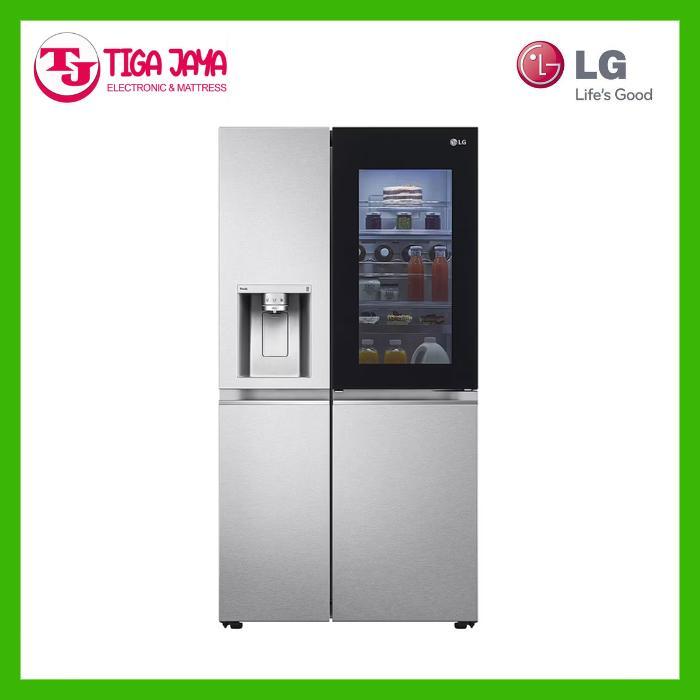 LG KULKAS GCX257CSEW KULKAS SIDE BY SIDE GC-X257CSEW INSTAVIEW TOK TOK LEMARI ES GC X257