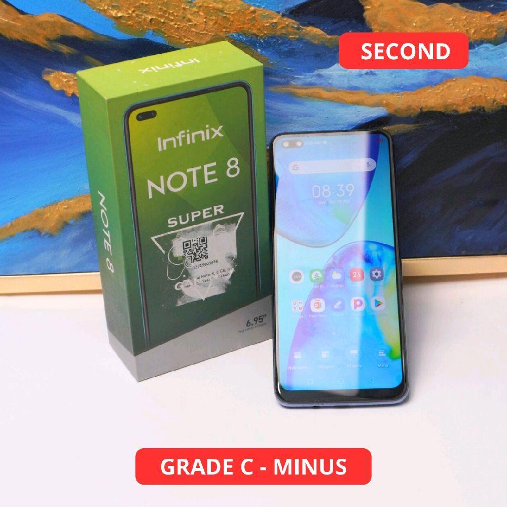 INFINIX NOTE 8 6/64 GB GRADE C - MINUS HP SECOND ORIGINAL SINAR MUTIARA CELL (85720)