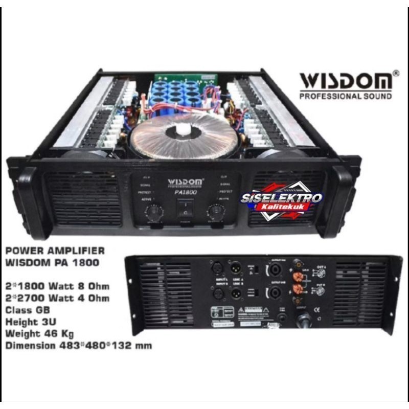 DISKON Power amplifier Wisdom pa 1800 Amplifier Wisdom PA1800