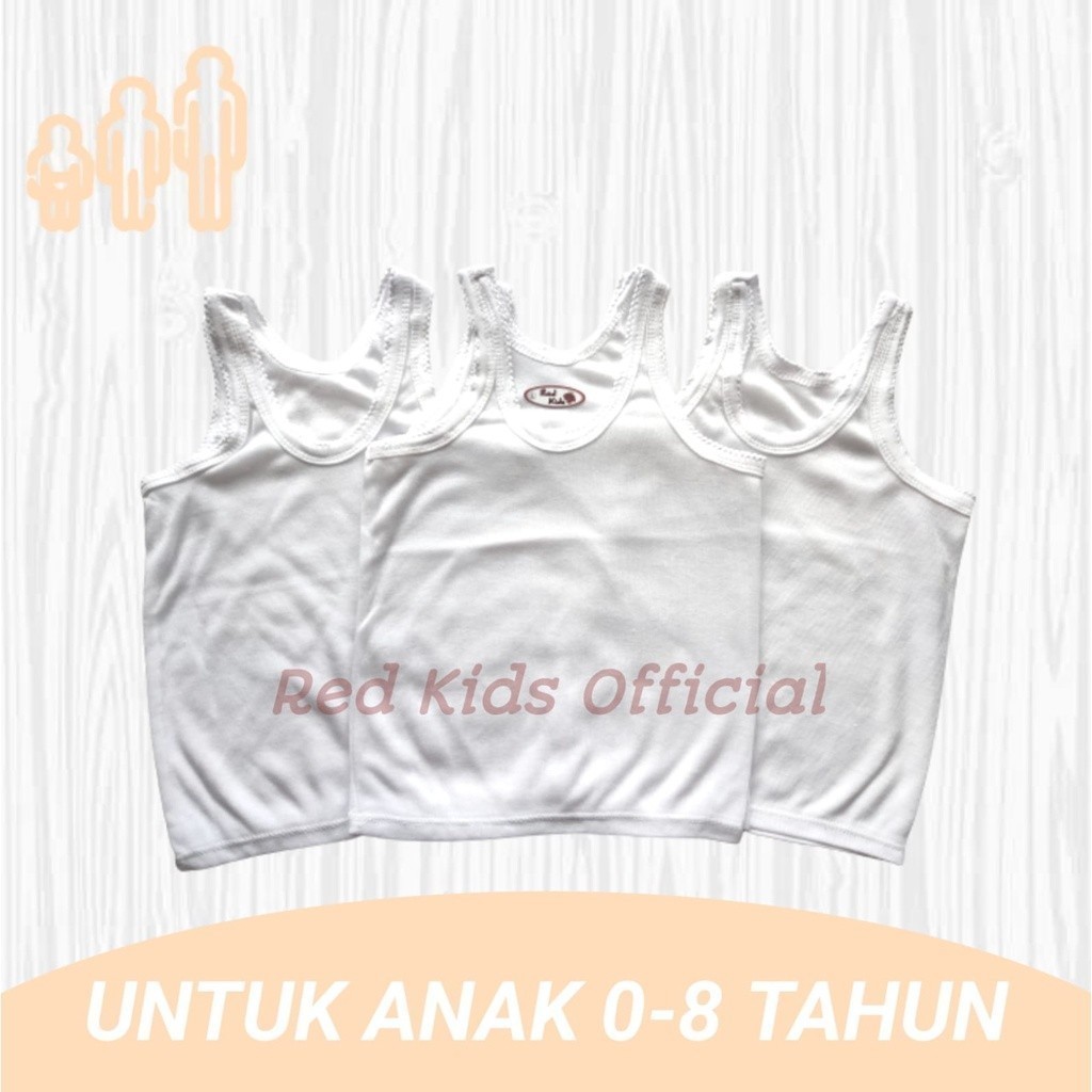 6 PCS Kaos Dalem Anak Premium / Kaos Kutang Bayi / Singlet Bayi /Kaos Dalam Anak Laki Laki / Kaos Da