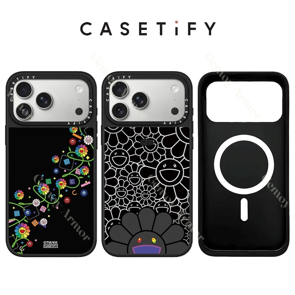 CASETiFY Case Magnetic Black Sun Flower People Mirror Phone Case for IPhone 17 Pro Max 17Air 16 15 1