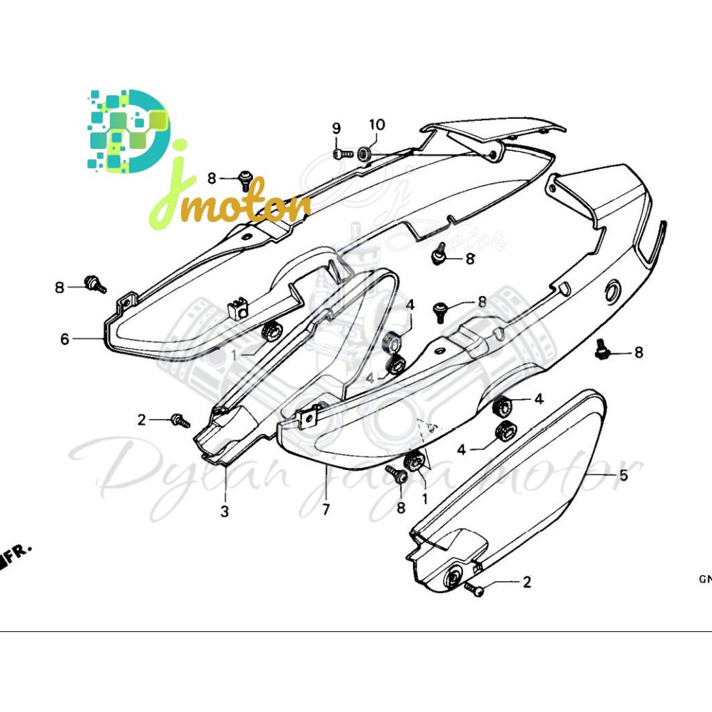 Baut Astrea grand || baut body kanan kiri dan cover box aki Astrea grand ||  baut lengkap body kanan