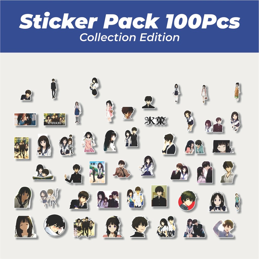 Hot Stiker Stiker Hyouka Lucu Anti Air Stikers Berperekat Waterproof Sticker Decal Buat Motor Helm B