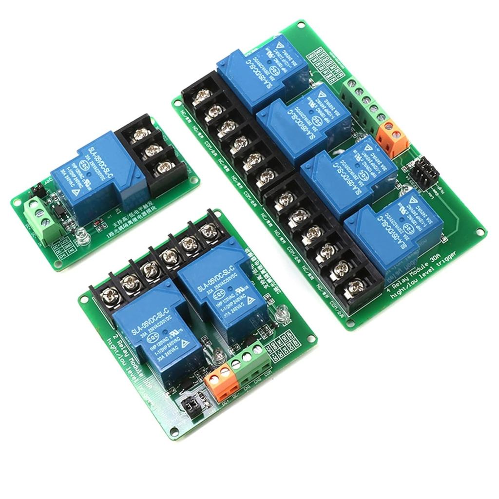 Relay module  5v 12v 24v 1ch 2ch  4ch 30A Input High dan Low Active Trigger