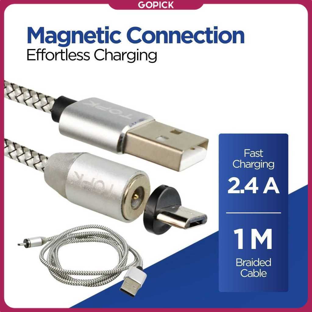 Kabel Charger Micro USB Magnetic 5V 2.4A - CS1711
