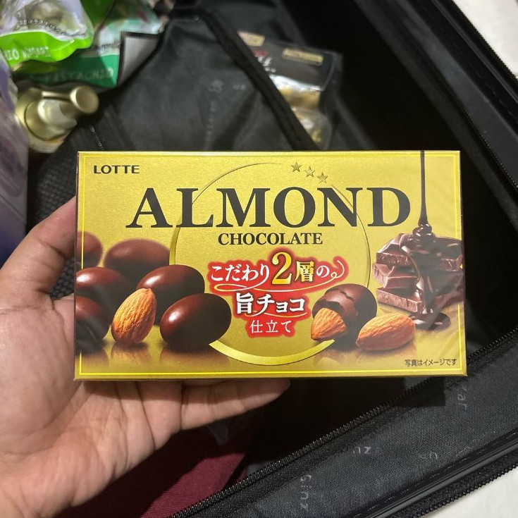 ready coklat almond meiji jepang | Choco almond lotte Japan