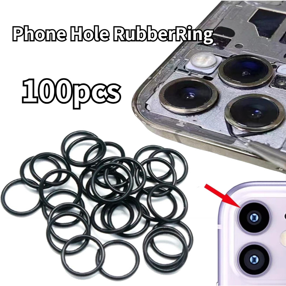 100PCS/Set Karet Cincin Camera IPhone 13 12 11 Pro Max Untuk Backglass Big Hole