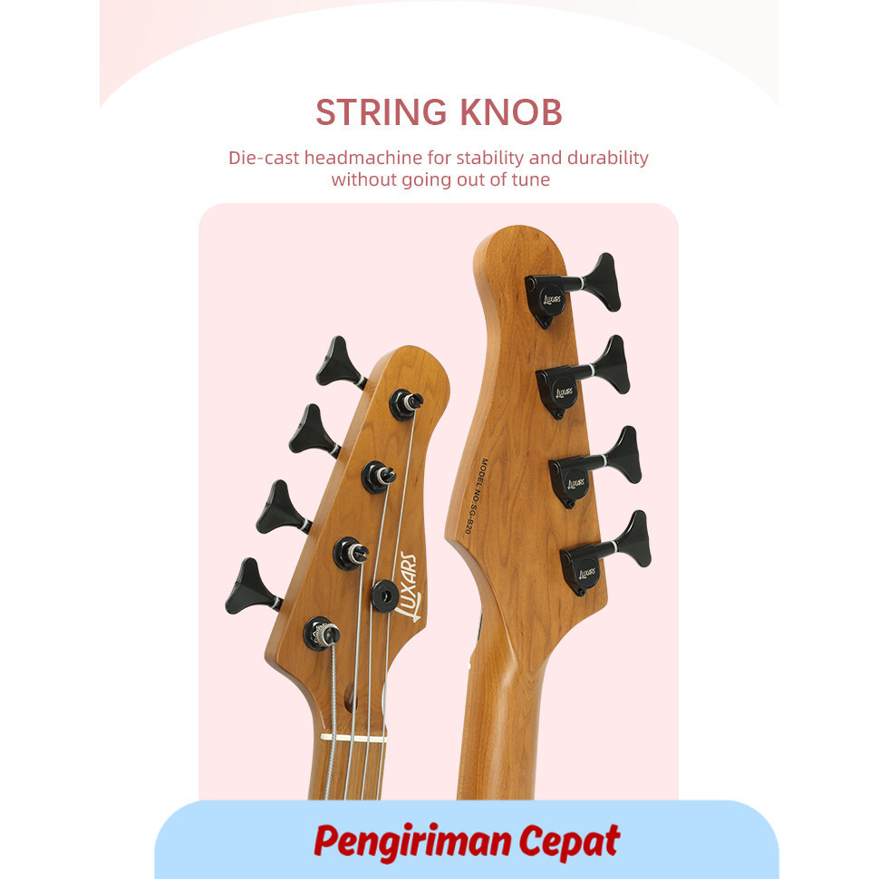 PCP Portable Bass Roast Maple Neck, Solid Wood Body, Matte Finished, Beatiful Vioce, Green Black Har