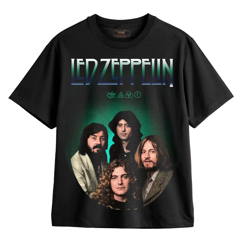 LED ZEPPELIN KAOS BAND LED ZEPPELIN FACE OVERSIZE HITAM TFLIKS