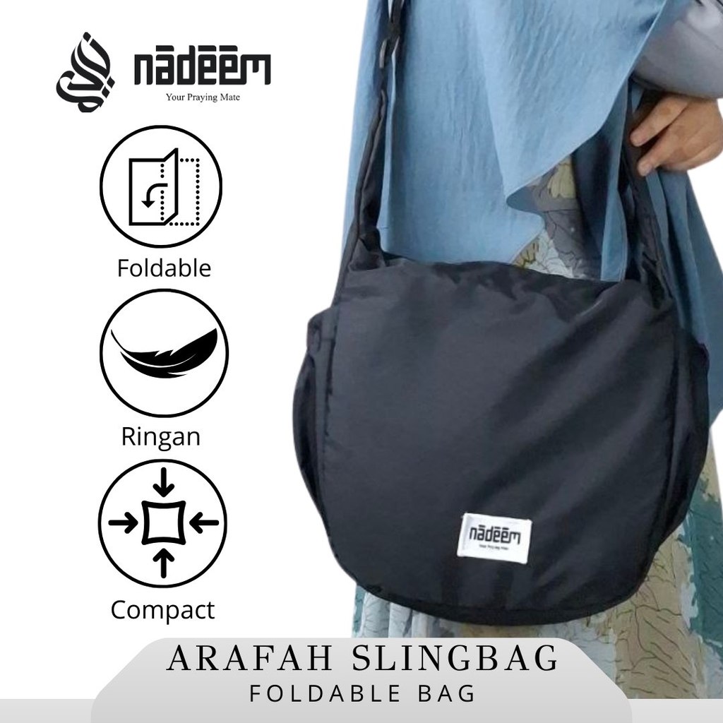 Nadeem - Arafah Slingbag Tas Selempang Multifungsi Umroh Haji Foldable Bag Anti Air Unisex