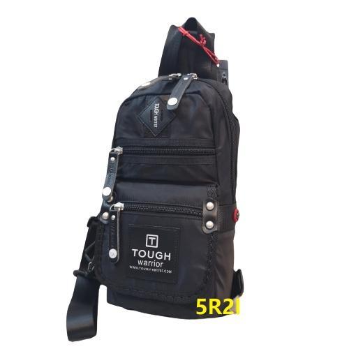 TOUGH WARRIOR WAIST BAG 6751 TAS SELEMPANG TOUGH WARRIOR ARMY Taktikal bag shoulder  pack - Black