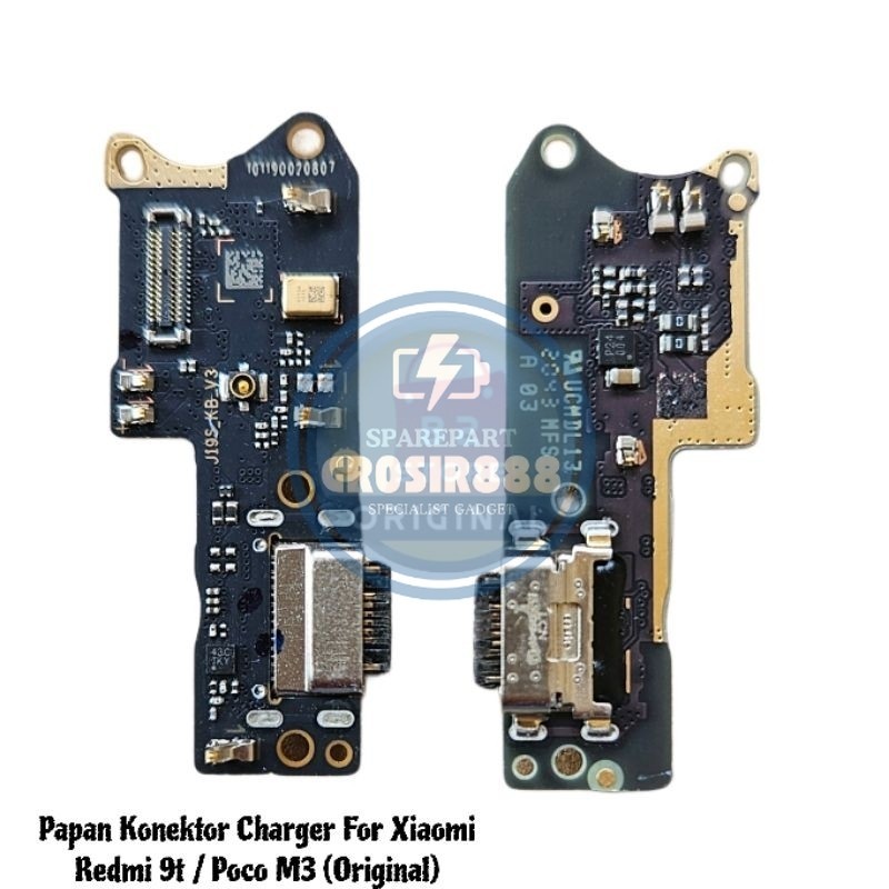 ORIGINAL ADA IC - REDMI 9T /  POCO M3 FLEXIBLE KONEKTOR CHARGER / PAPAN CON CAS XIAOMI REDMI 9T - PO