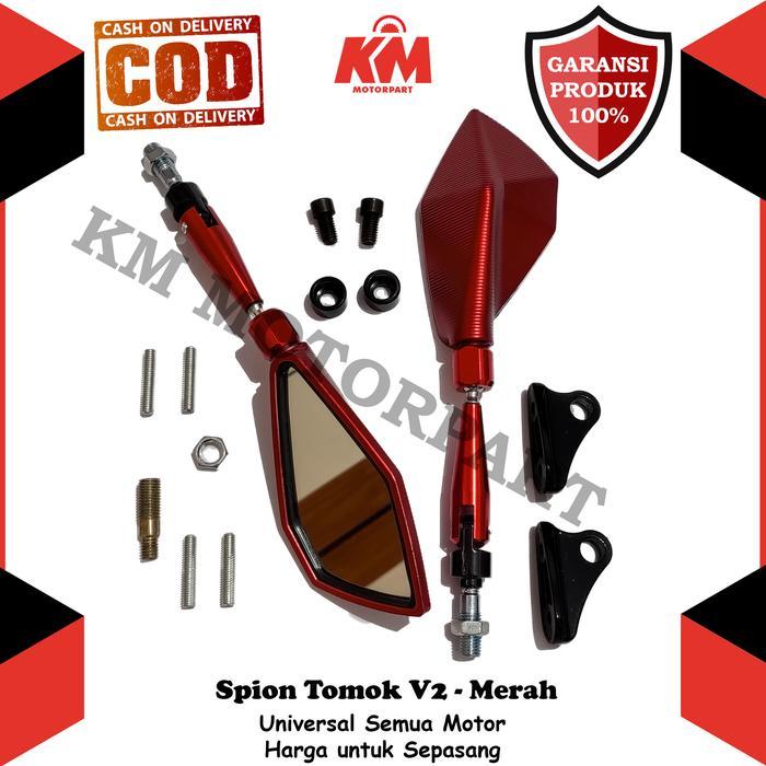 Spion Tomok V2 Variasi Tangkai Panjang Universal Honda Yamaha Beat Vario Mio NMax Ninja CBR Dll - ME