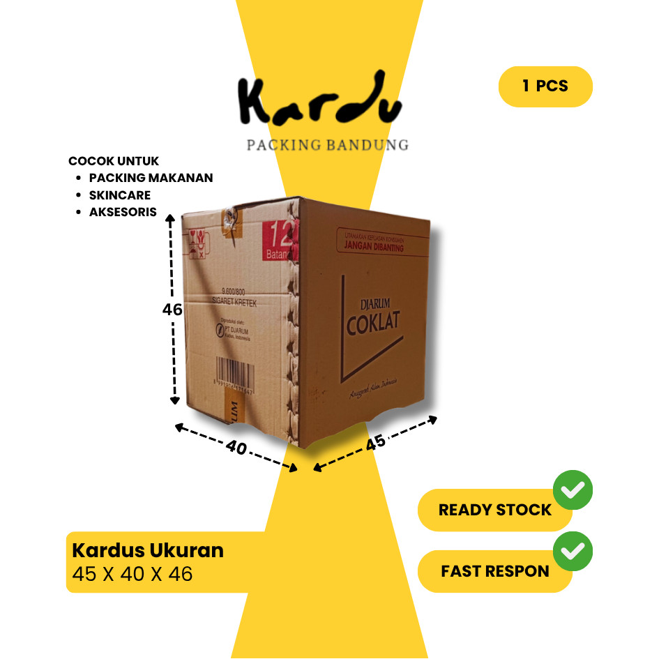 Kardus Bekas Djarum Coklat | Kardus Packing Barang | Harga Murah Per Pcs | Kondisi Layak Pakai