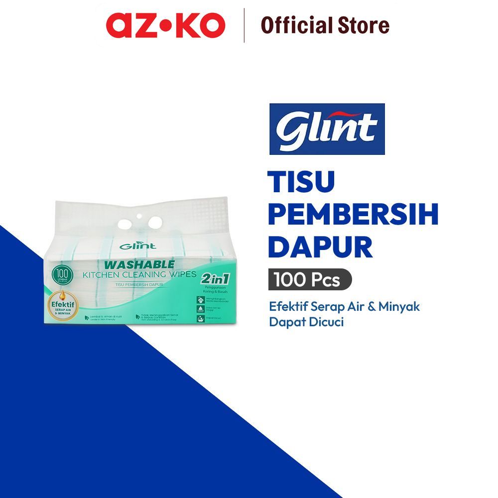 AZKO Glint Set 100 Pcs Tisu Pembersih Dapur - Putih Tisu Pembersih Serbaguna Kitchen Napkin Tissue K