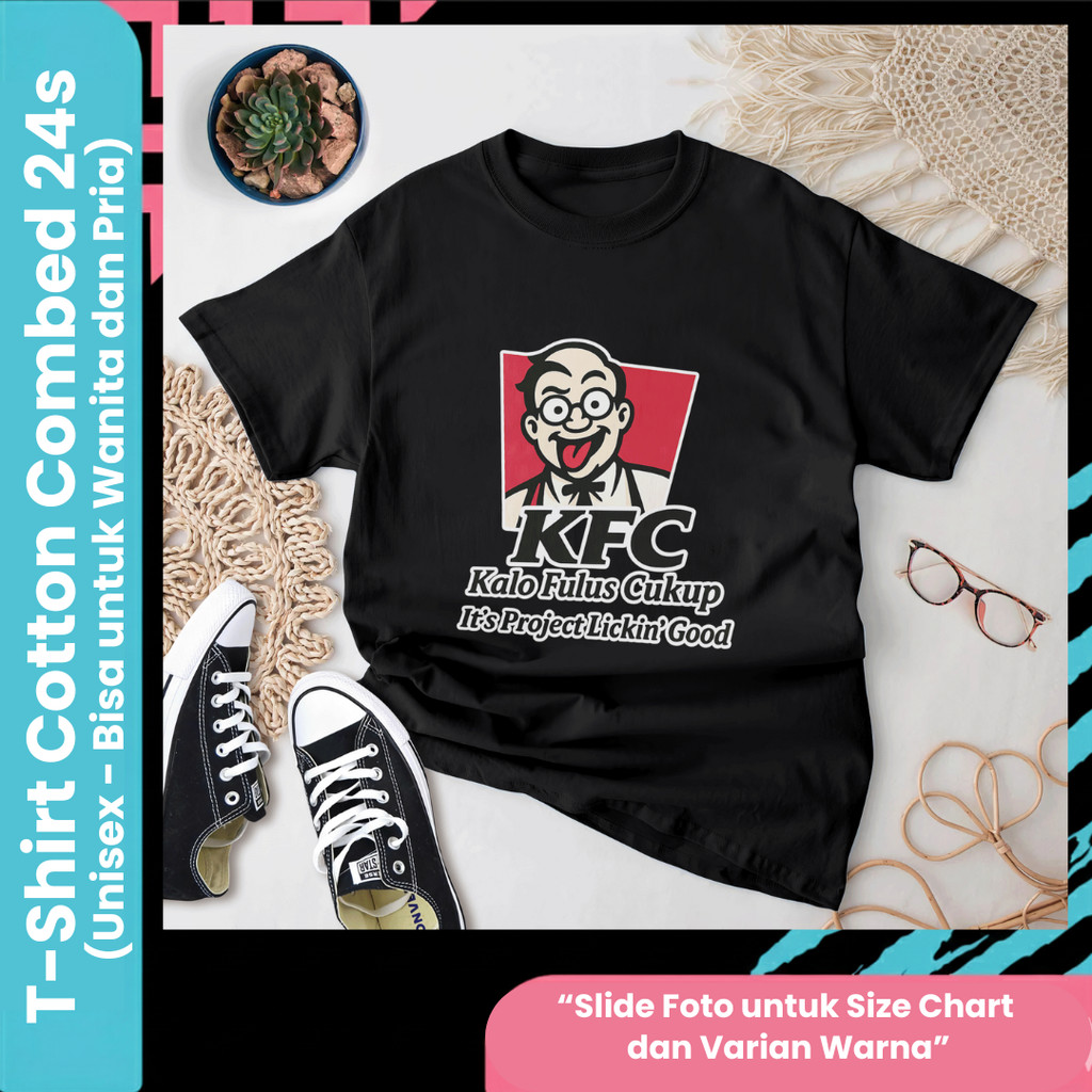 [DMZo] Kaos Cotton Combed 24s Logo KFC FULUS Plesetan KFC Baju Distro Parodi Keren Pria-Wanita
