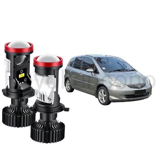 2pcs Lampu Utama LED H4 Projector High Power Mobil Honda Jazz GD3 2002 2008 Byk